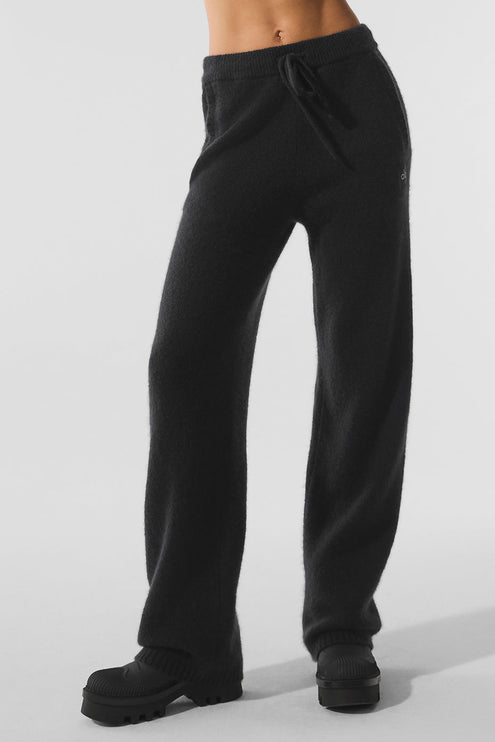 alo Women's New Class Cashmere Sweatpant - Black