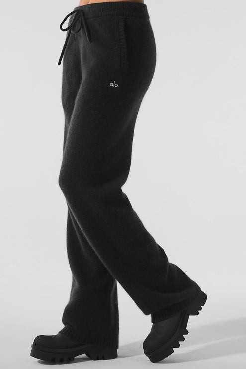 alo Women's New Class Cashmere Sweatpant - Black