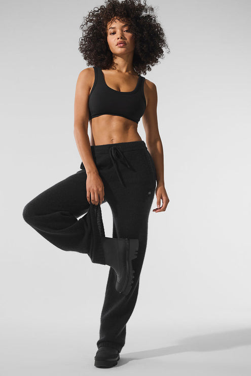 alo Women's New Class Cashmere Sweatpant - Black