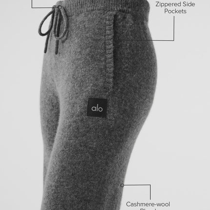 alo Women's New Class Cashmere Sweatpant - Platinum Grey