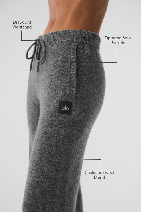alo Women's New Class Cashmere Sweatpant - Platinum Grey