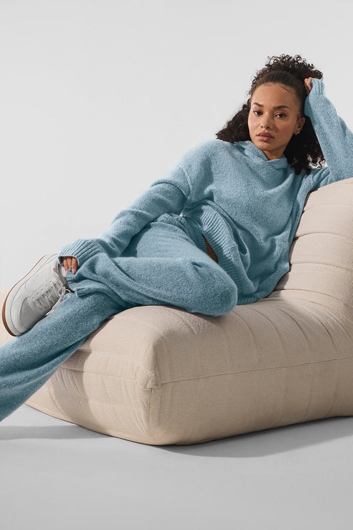 alo Women's New Class Cashmere Sweatpant - Celestial Blue Granite Heather