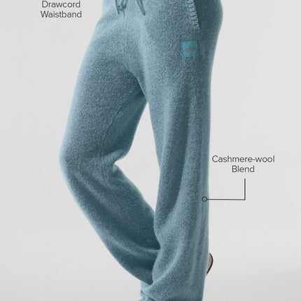 alo Women's New Class Cashmere Sweatpant - Celestial Blue Granite Heather