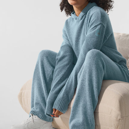 alo Women's New Class Cashmere Sweatpant - Celestial Blue Granite Heather