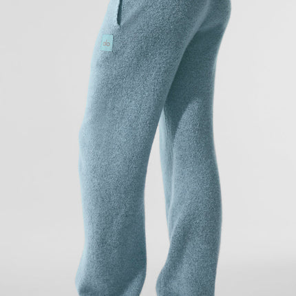 alo Women's New Class Cashmere Sweatpant - Celestial Blue Granite Heather