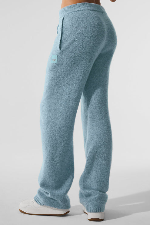 alo Women's New Class Cashmere Sweatpant - Celestial Blue Granite Heather