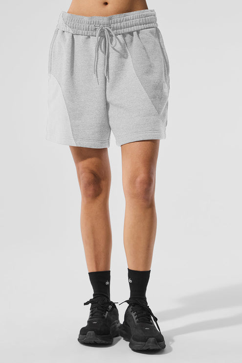 alo Women's 7" Make Waves Short - Athletic Heather Grey Tonal