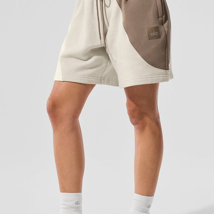 alo Women's 7" Make Waves Short - Ivory/Bone/Gravel