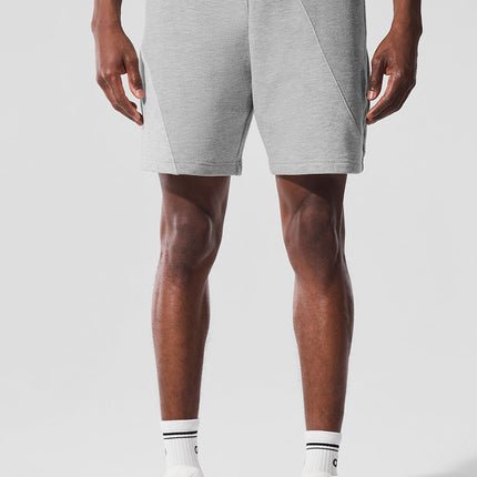 alo Men's 7" Make Waves Short - Athletic Heather Grey Tonal