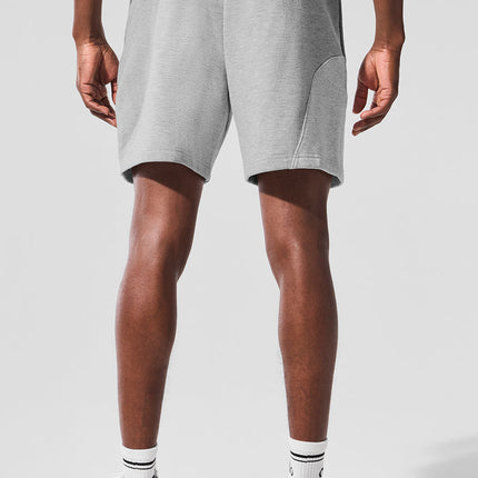 alo Men's 7" Make Waves Short - Athletic Heather Grey Tonal