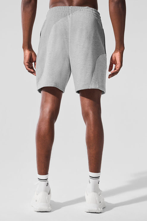 alo Men's 7" Make Waves Short - Athletic Heather Grey Tonal