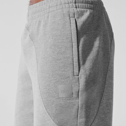 alo Men's 7" Make Waves Short - Athletic Heather Grey Tonal