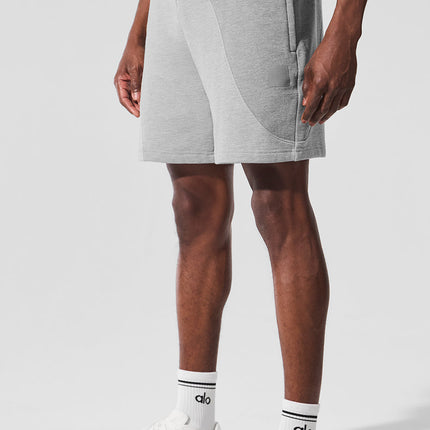 alo Men's 7" Make Waves Short - Athletic Heather Grey Tonal