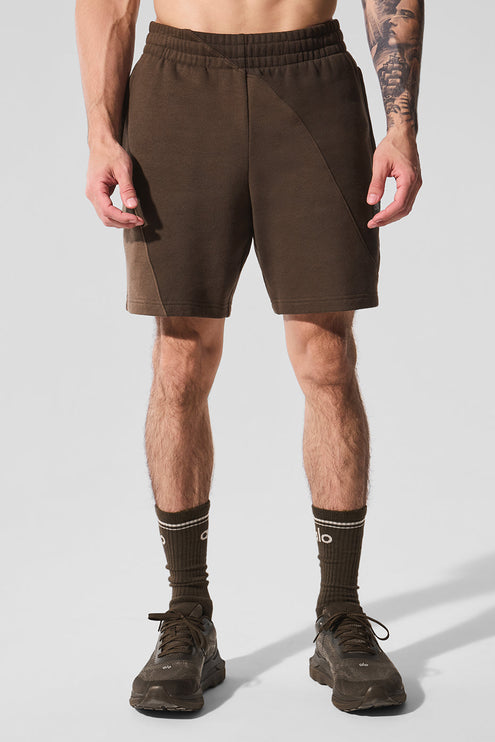 alo Men's 7" Make Waves Short - Espresso Tonal