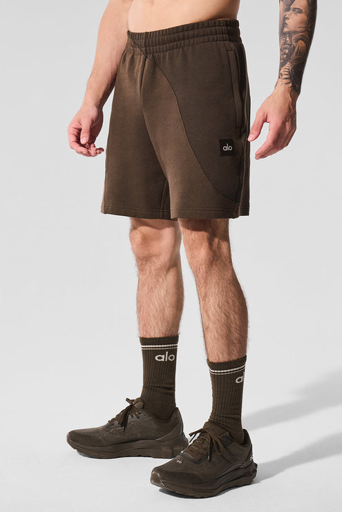 alo Men's 7" Make Waves Short - Espresso Tonal