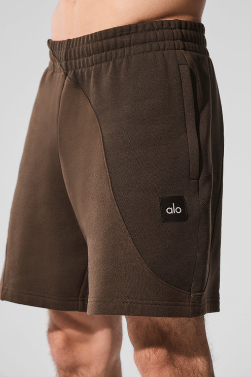 alo Men's 7" Make Waves Short - Espresso Tonal