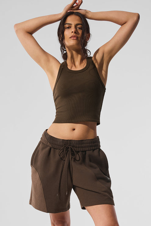 alo Women's 7" Make Waves Short - Espresso Tonal