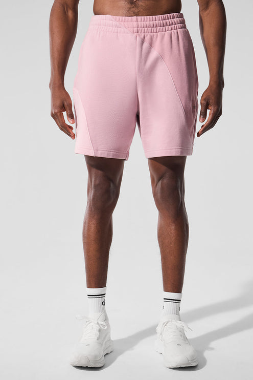 alo Men's 7" Make Waves Short - Sunset Pink Tonal
