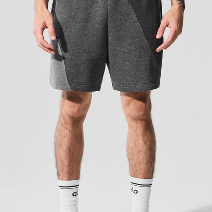 alo Men's 7" Make Waves Short - Dark Heather Grey Tonal