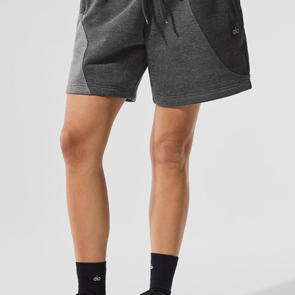 alo Women's 7" Make Waves Short - Dark Heather Grey Tonal