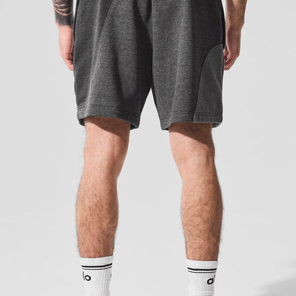 alo Men's 7" Make Waves Short - Dark Heather Grey Tonal