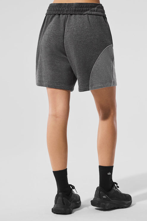 alo Women's 7" Make Waves Short - Dark Heather Grey Tonal