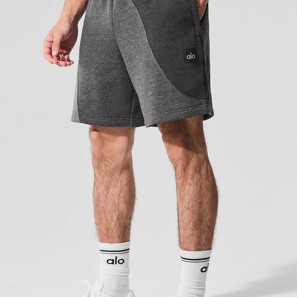 alo Men's 7" Make Waves Short - Dark Heather Grey Tonal