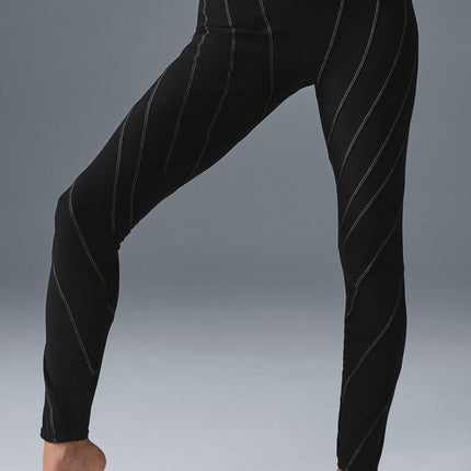 alo Women's Alosoft High-Waist Sunray Legging - Black/White