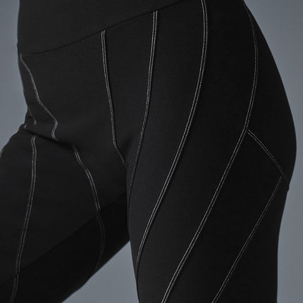 alo Women's Alosoft High-Waist Sunray Legging - Black/White