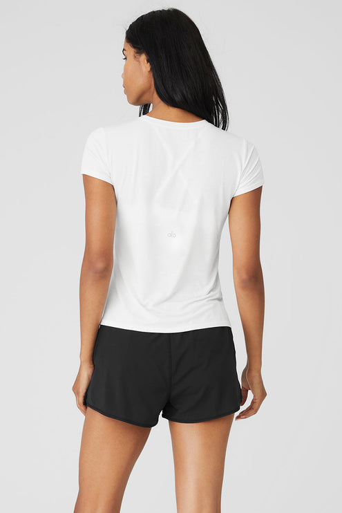 alo Women's All Day Short Sleeve - White