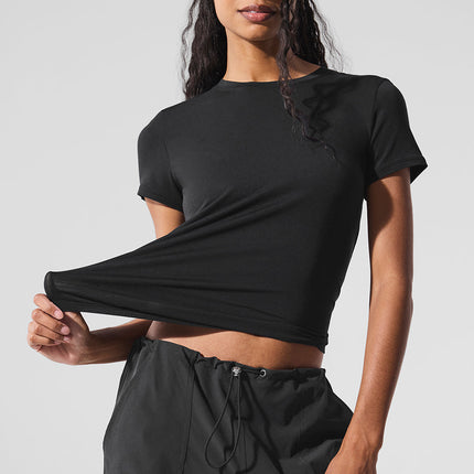 alo Women's All Day Short Sleeve - Black