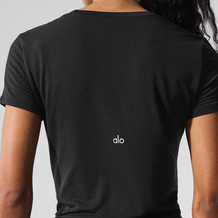 alo Women's All Day Short Sleeve - Black