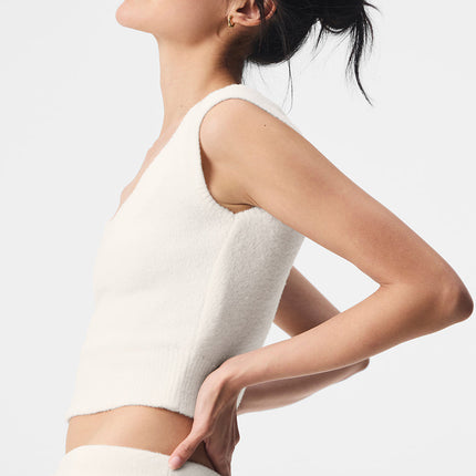 alo Women's Snuggle Up Sweater Short Sleeve - Ivory