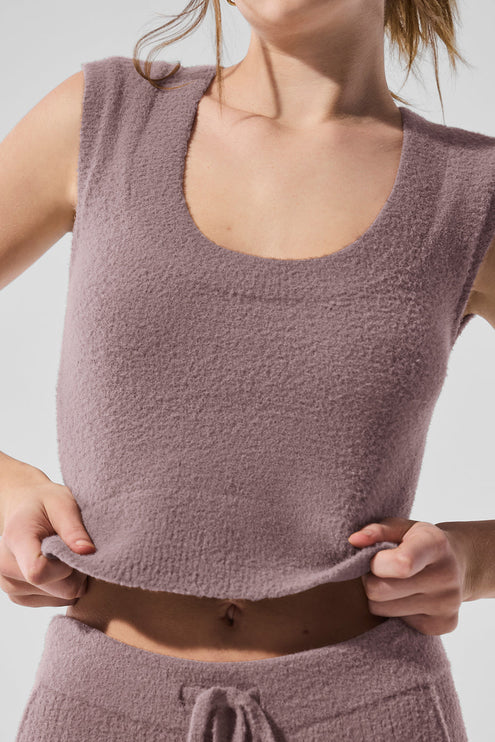 alo Women's Snuggle Up Sweater Short Sleeve - Mushroom