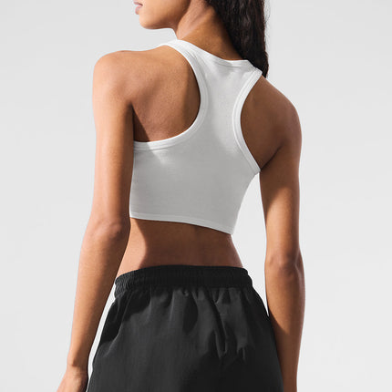 alo Women's Aspire Tank - White/Black