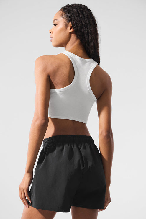 alo Women's Aspire Tank - White/Black