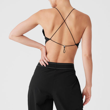 alo Women's Cropped Megastar Tank - Black
