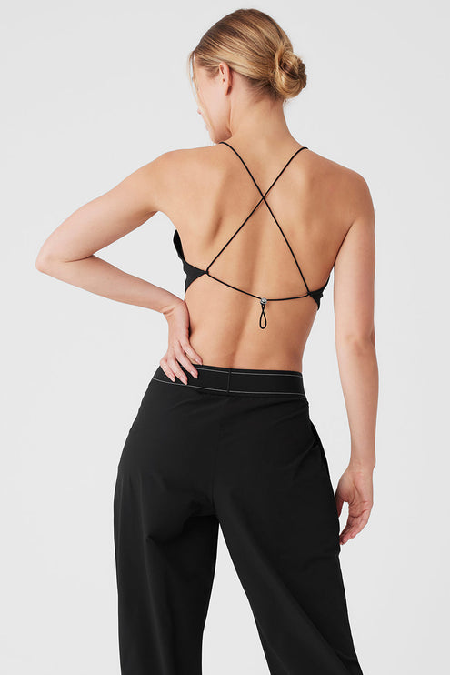 alo Women's Cropped Megastar Tank - Black
