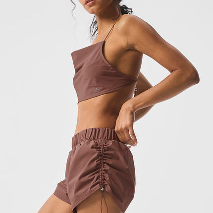 alo Women's Cropped Megastar Tank - Chestnut