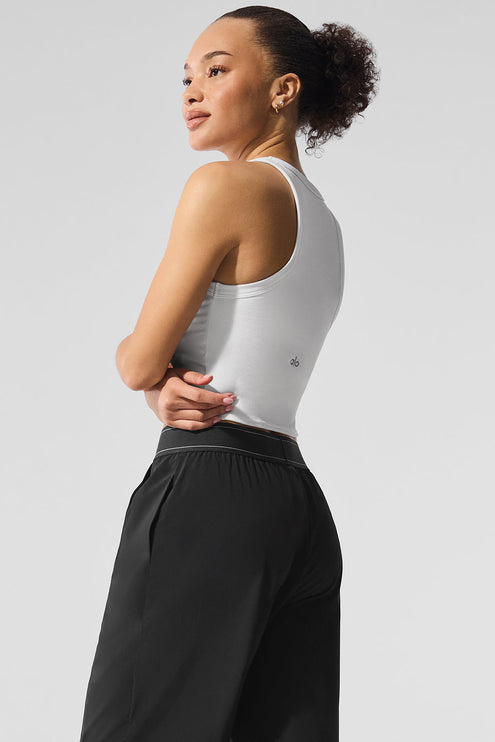 alo Women's Goddess Ribbed Go-To Tank - White