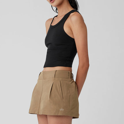 alo Women's Goddess Ribbed Go-To Tank - Black