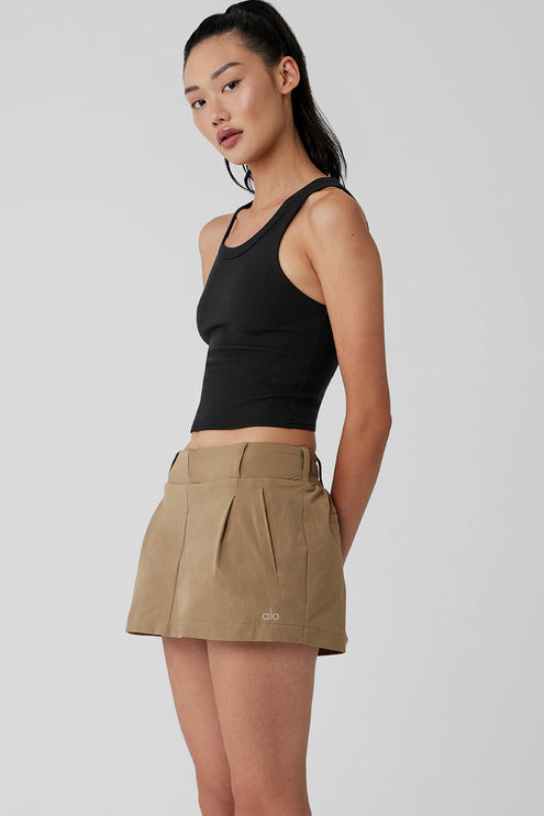 alo Women's Goddess Ribbed Go-To Tank - Black