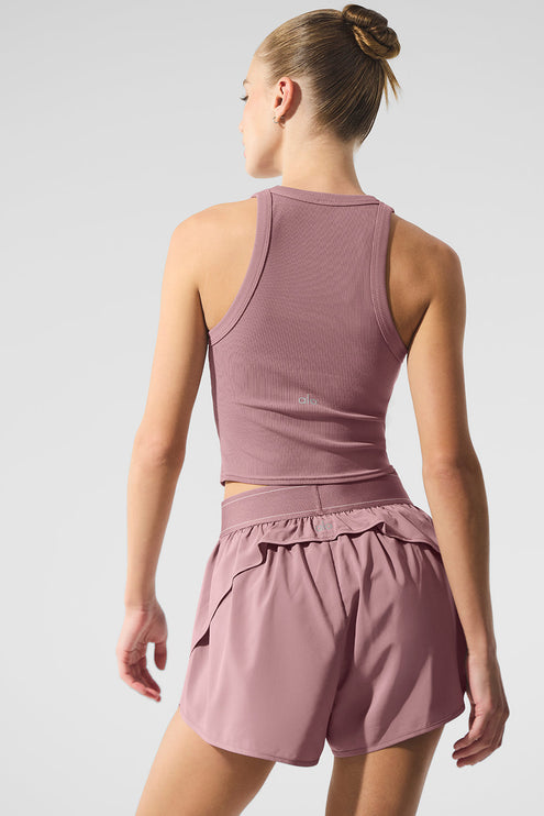 alo Women's Goddess Ribbed Go-To Tank - Smoky Quartz
