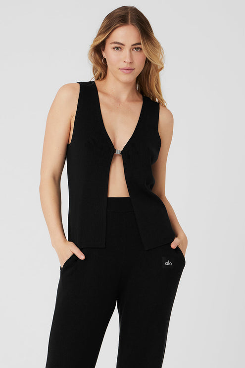 alo Women's Knit Salana Tank - Black