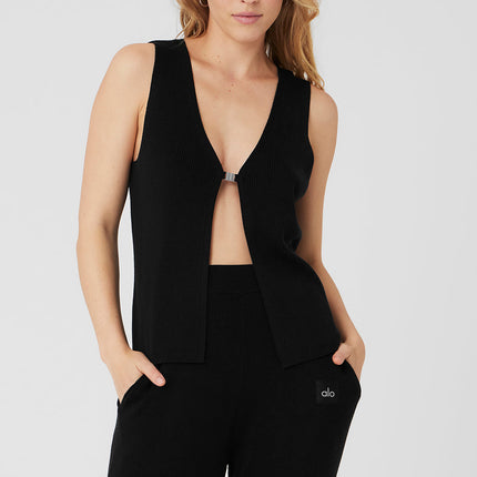 alo Women's Knit Salana Tank - Black