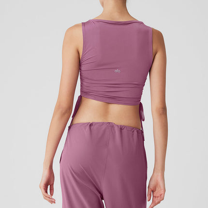 alo Women's Standout Cropped Tank - Soft Mulberry