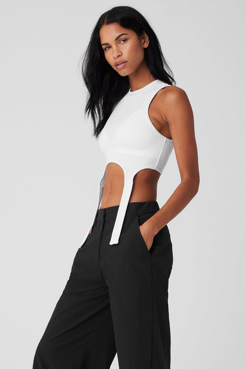 alo Women's Wellness Rib Flaunt Tank - White