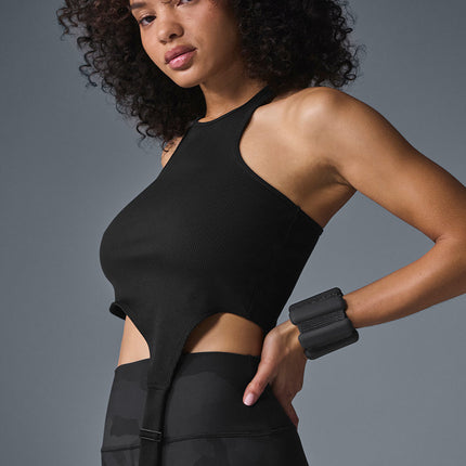 alo Women's Alosoft Ribbed Revelation Tank - Black