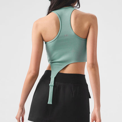 alo Women's Alosoft Ribbed Revelation Tank - Botanical Green