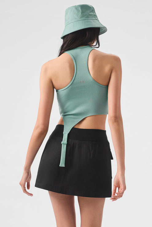 alo Women's Alosoft Ribbed Revelation Tank - Botanical Green